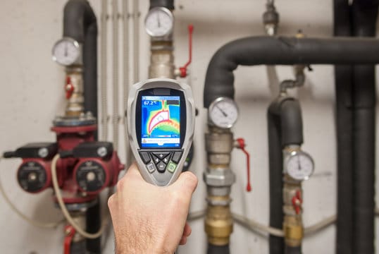 Leak detection service using thermal camera by Rome Plumbing Pros in Rome, Georgia